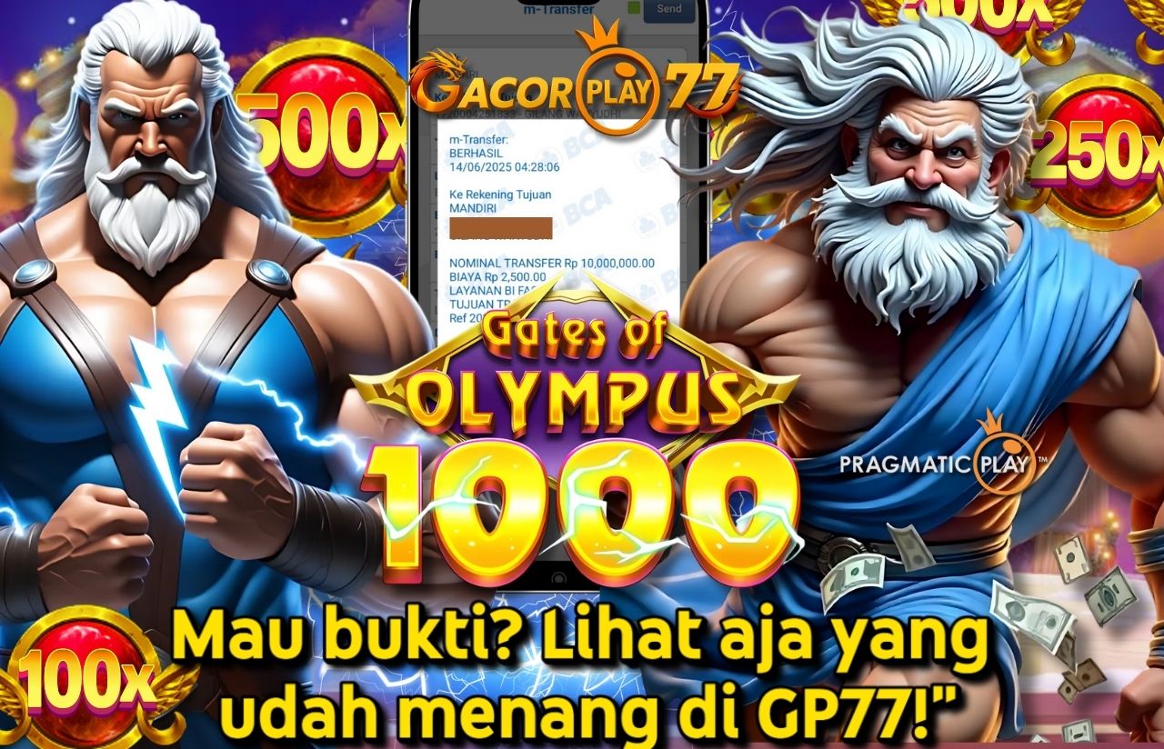 Selamat kepada user id : ik****08 Wede Rp 10.000.000 di Game GATES OF OLYMPUS 1000 PRAGMATIC PLAY Cair Gk Sampe 1 Menit! Menang Mudah di Gacorplay77